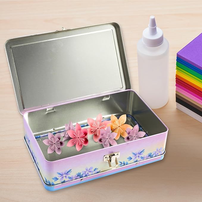 DAHO Metal Storage Box with Hinge for Office, School, Home, Makeup, Arts & Crafts and Accessories (Enjoy the Ride) - Image 7