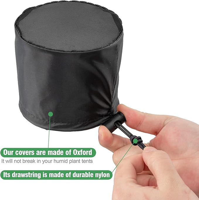 2 Pcs Grow Tents Vent Cover - 4" Dustproof Duct Filter Vent Covers with Elastic Band and Fixed Buckle for Plant Grow Tent Accessories - Image 3