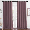 NICETOWN Blackout Curtain Drape for Bedroom - Light Reducing Thermal Insulated Solid Grommet Room Darkening Window Curtain 90 inches Long for Living Room (Dry Rose, 1 Piece, W66 x L90) by NICETOWN