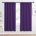 NICETOWN Blackout Curtains for Living Room - Triple Weave Home Decoration Thermal Insulated Solid Rod Pocket Blackout Drapes for Bedroom(Set of 2, 42 x 72 Inch, Royal Purple) by NICETOWN