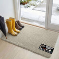 GORILLA GRIP SOAKSTOPPER Dog Door Mat, 48x30 Machine Washable Rug Absorbent Doormat Captures Moisture Mud Dirt, Quick Dry Soft Chenille Entryway Rugs Indoor Entrance Mats for Dog Paws, Cream by GorillaGrip