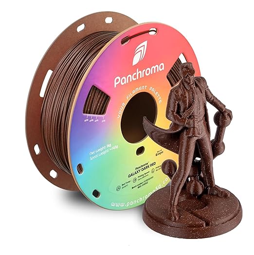 Polymaker Panchroma Galaxy PLA Filament 1.75mm, Galaxy Dark Red 3D Printer PLA Filament 1kg - Twinkling 3D Printing Filament, Dimensional Accuracy +/- 0.03mm (0.6mm Nozzle Required) by Polymaker
