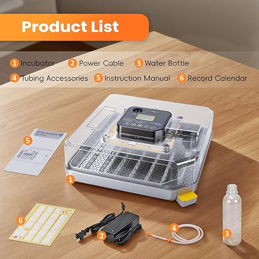 48 Incubators for Hatching Eggs, Egg Incubator with Automatic Egg Turning and Humidity Control, Temp Control, Egg Candler, Auto Water Refilling, Incubator for Chicken Eggs, Duck and Quail Eggs - Image 8