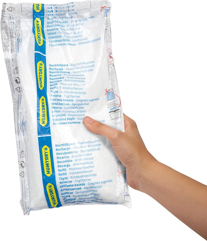 HUMYDRY Moisture Absorber Refills for 35.3 Oz Dehumidifier Device, Pack of 3 Unscented Humidity Absorber Bags, Non Electric Refill Pouches For Basements Garages Offices RVs and Large Enclosed Spaces - Image 3