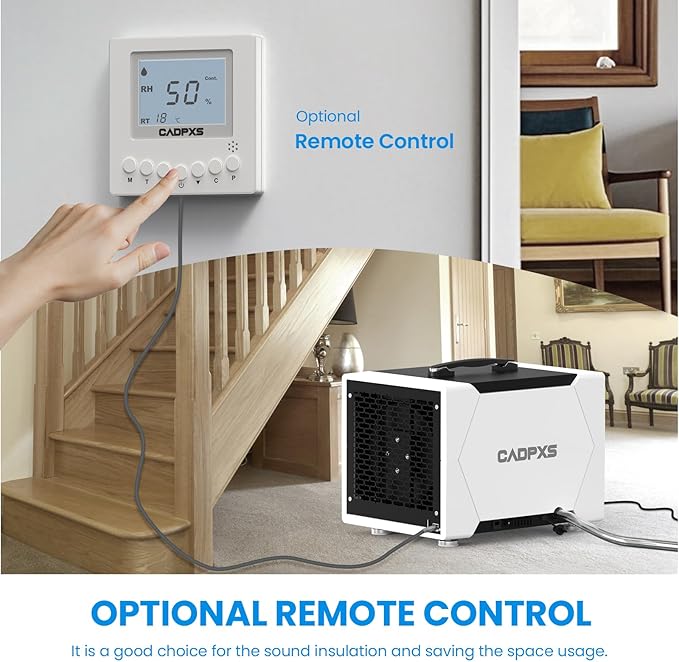 CADPXS Crawl Space Dehumidifier with Pump and Drain Hose, 80 Pint Crawlspace Dehumidifier for Commercial, Basement, Water Damage Use, Auto Defrost, Memory Start, cETL Certified, Up to 1000 Sq Ft - Image 6