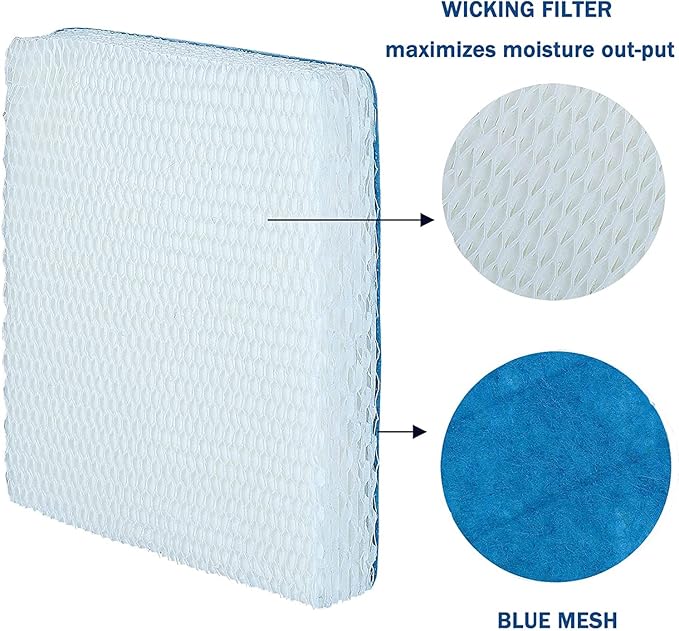 Humidifier Replacement Filters Compatible with Honeywell HFT600 HEV615 HEV615B HEV615W HEV620 HEV620B HEV620W HEV-615 HEV-615B HEV-615W HEV-620 HEV-620B HEV-620W -6 Pack - Image 2