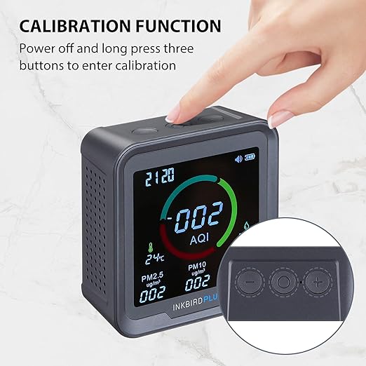 INKBIRDPLUS 6-in-1 Indoor Air Quality Monitor, Detects CO2, PM2.5, PM10, AQI, Temperature and Humidity with Alarm, for Rooms, Cellars, Grow Tents, Offices, etc. (PTH-9A) - Image 7