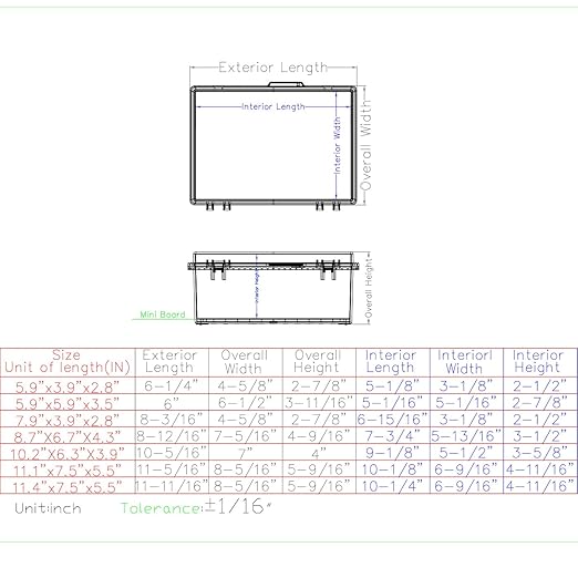 Electrical Box, Outdoor Waterproof Box IP67 Junction Box with Mounting Plate,ABS Plastic Project Box Power Cord Enclosure Grey 5.9" Dx3.9 Wx2.8 H - Image 5