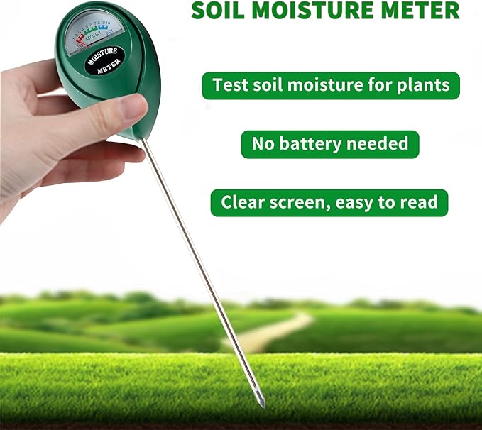 Soil Moisture Meter, Plant Water Meter Soil Meter Moisture Sensor Hygrometer for Indoor Outdoor Plant Care,No Battery Needed(Green) - Image 2