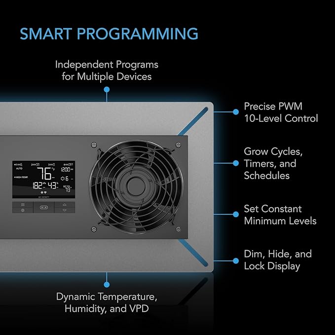 AC Infinity AIRTITAN T8, Crawlspace Basement Ventilator Fan, with WiFi App-Compatible Temperature Humidity Controller, IP-55 Rated, Exhaust - Image 3