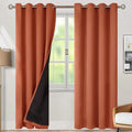 BGment Thermal Insulated 100% Blackout Curtains 84 Inch Length 2 Panels, Total Light Blocking Curtains for Bedroom, Grommet Window Drapes with Thick Black Liner, 52 Inch Wide Each Panel, Terracotta by BGment