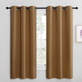 NICETOWN Sleek Blackout Curtains 68 inches Length for Small Windows, Noise Reducing and Block Draft Panels for Door Doorway Laundry Office Luxury Decor Theme (2 Panels, Gold Brown, W42 x L68 -Inch) by NICETOWN