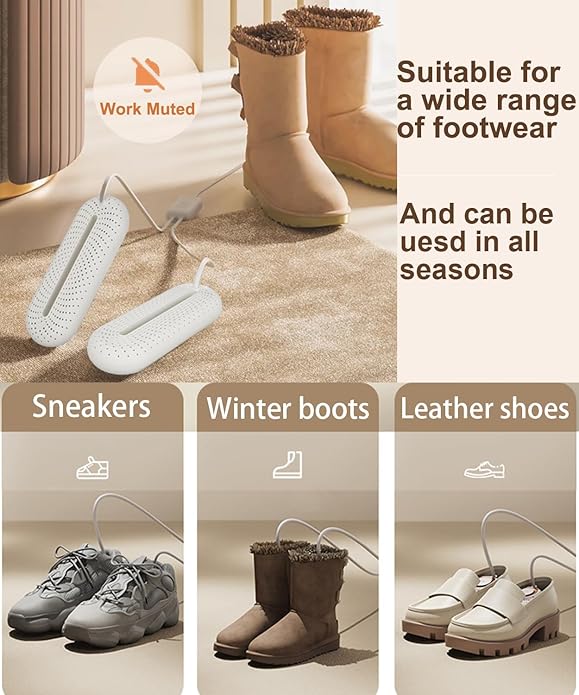 Electric Boot Dryer, Shoe Warmer with IC Controller, Footwear Travel Dryers Silent with 3/6/9 Hours Timer - Image 4