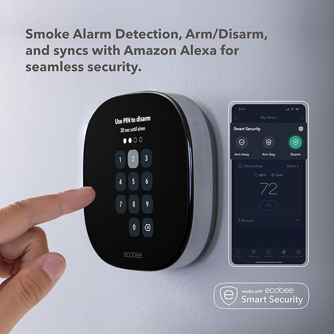 ecobee Smart Thermostat Premium with Smart Sensor and Air Quality Monitor - Programmable Wifi Thermostat - Works with Siri, Alexa, Google Assistant - Image 7
