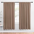 NICETOWN Kids Blackout Curtain Panels - Window Treatment Thermal Insulated Solid Rod Pocket Blackout Drapes for Bedroom (Cappuccino, Set of 2, 52 by 72 Inch) by NICETOWN