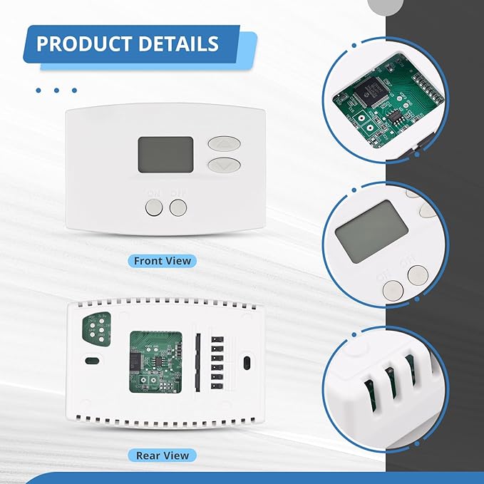 76 Digital Wall Mount Dehumidifier Control Compatible with 1800 Series & E-Series Whole House Dehumidifiers, Wall Mounted 24V AC Thermostat & Humidistat - Image 6