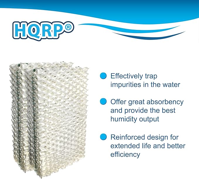 HQRP 4-Pack Wick Filter Replacement for Idylis 828413B002, IHUM-10-140 / I HUM 10 140 4-Gallon Humidifier, HDC-2R HDC-411 - Image 3