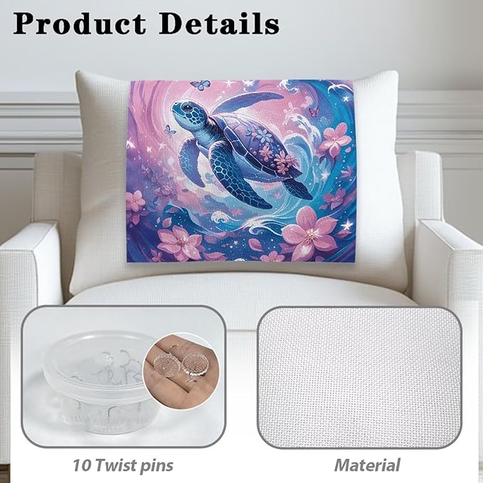 Sea Turtle Headrest Cover for Couch Non-Slip Flower Pink Furniture Slipcover Wear Resistant Headrest Protector Washable Fabric Furniture Slipcover Home Office Decoration - Image 4