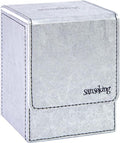 Magic Card Deck Box for MTG Single Deck Card Box fits 100+ TCG Sleeved Cards Tyvek® Paper Card Box Top Loading Card Boxes Magic Gift for MTG TCG CCG (Vertical,Silver) by Sanseking