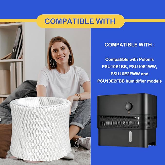 Humidifier Wicking Filter Replacement Compatible with Pelonis PSU10E1BB, PSU10E1WW and PSU10E2FWW, PSU10E2FBB Humidifier Wick Filter 3 Pack - Image 4