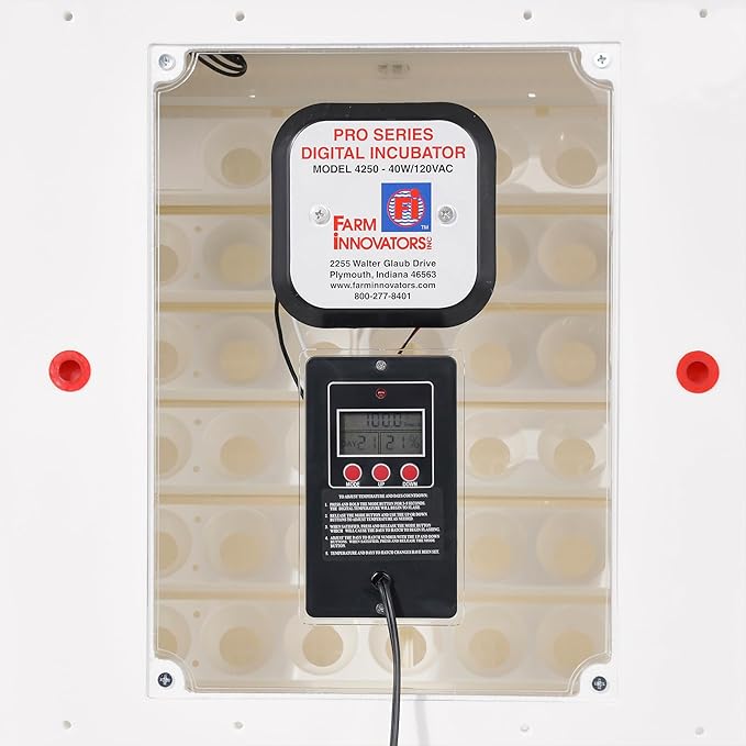 Farm Innovators 41 Egg Digital Circulated Air Incubator w/Auto Turning & Humidity Control - Automatic Incubating Machine for Hatching Chicken Eggs and Poultry Farming - Image 7