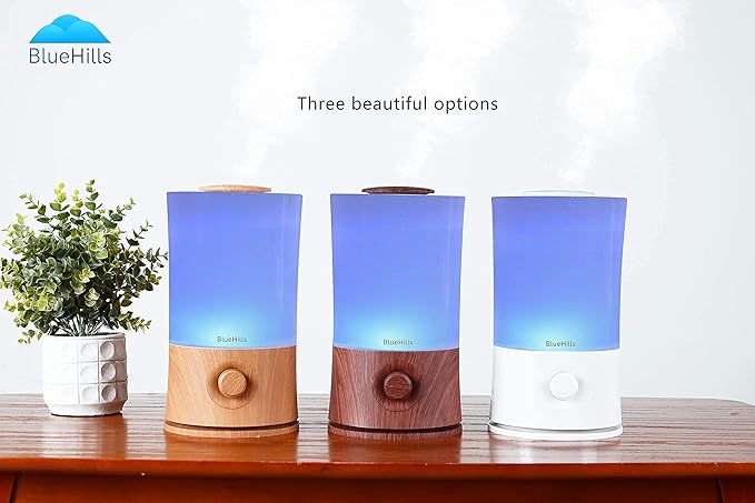 BlueHills Premium 2000 ML XL Essential Oil Diffuser Aromatherapy Humidifier for Large Room Home 40 Hour Run Huge Coverage Area 2 Liter Extra Large Capacity Diffuser High Mist Dark Wood Grain E003 - Image 8