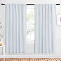 NICETOWN Bedroom Window Curtain Panels - Window Treatment Thermal Insulated Rod Pocket Room Darkening Curtains/Drapes for Patio Door (Greyish White, 2 Panels, 62 in x 72 in (W x L)) by NICETOWN