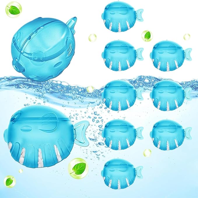 FITORCH Humidifier Cleaner, Humidifier Cleaning Fish for Humidifiers & Fish Tanks, Purifies Water, Prevents Hard Water Build Up, Eliminates White Dust Odours, 10PCS, Blue, PB-23 by Unknown