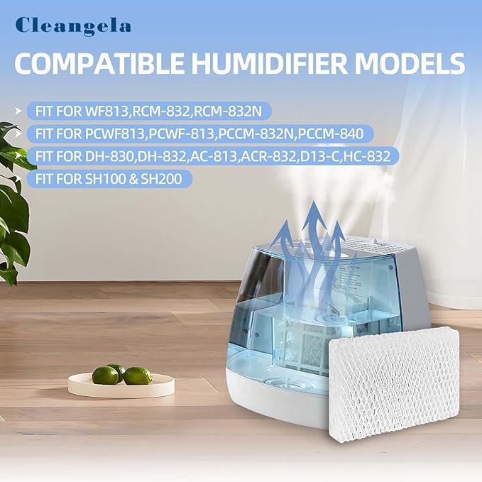 6 Pack WF813 EQWF813 Humidifier Filters Replacement Compatible with Equate EQ-2119-UL PCWF813 Relion RCM-832 RCM-832N ProCare PCCM-832N Cool Mist Humidifier Replacement Filter - Image 2