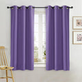 NICETOWN Kitchen Blackout Window Curtain Panel, Lilac Purple, 1 Panel, 42 by 63 inches Long, Home Fashion Thermal Insulated Solid Grommet Room Darkening Drape for Apartment by NICETOWN