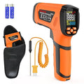 MESTEK Infrared Thermometer Temperature Gun -40℉~2912℉, High Temp Thermometer with Thermocouple Probe, Non-contact Digital Laser Thermometer Gun 50:1 Pyrometer for Industrial HVAC Forge Metal Smelting by MESTEK