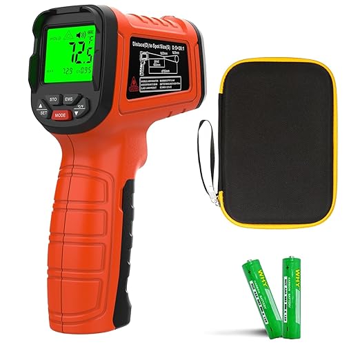 50:1 Infrared Thermometer Gun, -58°F to 2732°F Non-Contact Laser Temperature Gun for Cooking, Pizza Oven, Reptile, Griddle, Digital Temp Gun for HVAC and Industrial Use by MOONASCEND