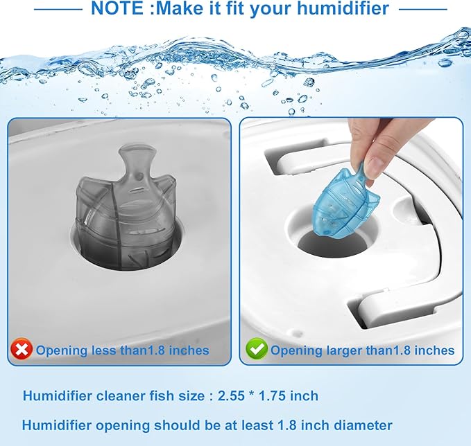 10PC Humidifier Cleaner Fish Universal Humidifier Tank Cleaner Works in All humidifiers and Fish Tanks Purifies Water, Prevent Hard Water Build-Up,Demineralization Cleaner(Blue) - Image 6
