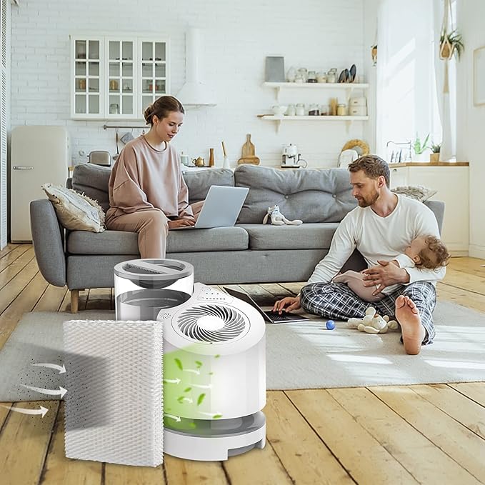 MD1-0034 Humidifier Filters Wick,Compatible with Vornado Humidifier Replacement Filter Model:Ev100,Ev200, Evap2,Evdc300,Evap40 Evdc500,Evaporative Humidifiers -(2 Pack) - Image 8