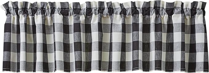 Park Designs Black & Cream Buffalo Check Valance 14''L by ParkDesigns