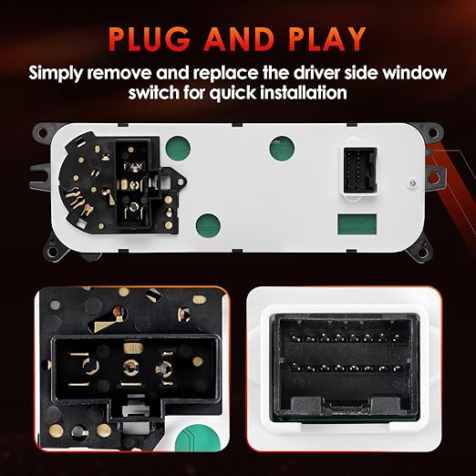 599-212 HVAC Control Module A/C Heater Climate Panel Switch Compatible with Dodge Ram 1500 2500 3500 2002-2005 & Dakota 2001-2004, Replaces# 55055905AA 55055905AD 55056246AA - Image 6