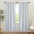 NICETOWN 1 Panel Room Darkening French Door Curtain, Thermal Insulated Front Glass Door Doorway Privacy Sidelight Rod Pocket and Ceiling Track Curtain for Kitchen, 36" x 72", Greyish White by NICETOWN