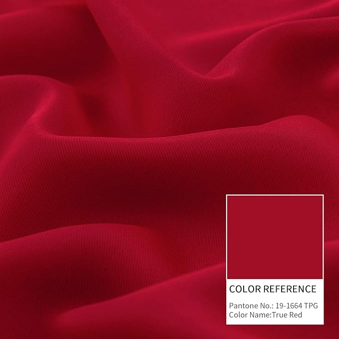BGment Christmas 100% Blackout Curtains Thermal Insulated with Liner for Living Room Decoration - Grommet Double Layer Energy Saving Bedroom Curtain Drapes (42 x 63 Inches, Red, 2 Panels) - Image 7