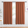 NICETOWN Blackout Curtains and Drapes - Thermal Insulated Solid Rod Pocket Blackout Draperies/Panels (Burnt Orange, 1 Pair, 42 by 72 inches) by NICETOWN