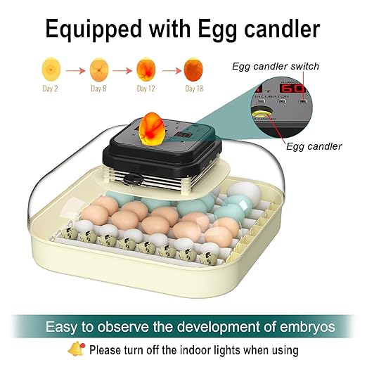 35 Egg Incubator with Automatic Egg Turning and Humidity Control, Incubator for Chicken Eggs, Quail, Duck Eggs, with Egg Candler - Image 5