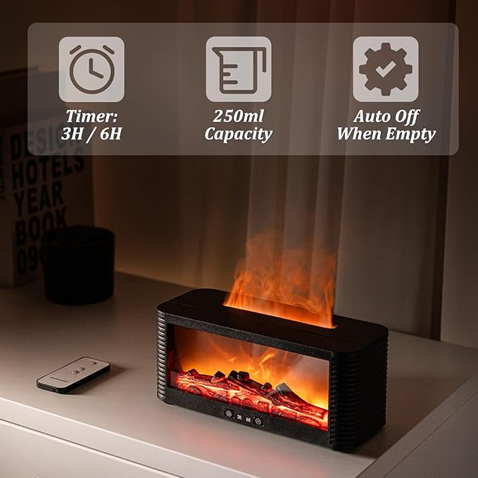 Essential Oil Diffuser for Home, Bedroom Humidifiers, Air Scent Aroma Aromatherapy Ultrasonic Machine, Valentine's Day Gifts, Timer Small Mini difusor de Aromas para casa Living Room Fireplace - Image 5