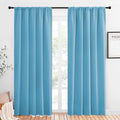 NICETOWN Window Curtains Blackout Drapes, Teal Blue, 1 Pair, 52 by 84-Inch, Thermal Insulated Solid Rod Pocket Blackout Curtains/Draperies for Living Room by NICETOWN