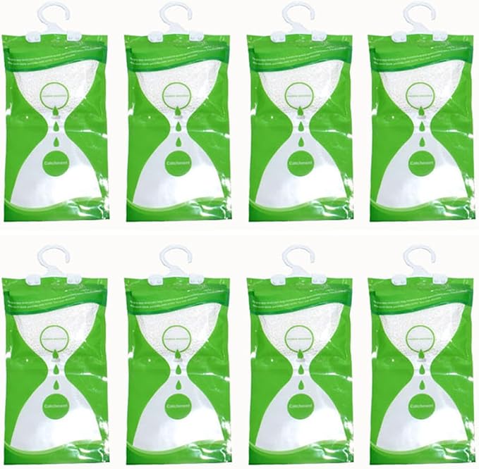 Moisture Absorbers Packets, 8 Pack - Eliminates Musty Odors for Fresher, Cleaner Air, Humidity Packs, Dessicant Packets, Hanging Closet Dehumidifier Bags（green） - Image 6