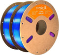 ERYONE Silk Tri Color PLA Filament 3D Printer 1.75mm +/- 0.03mm, Multicolor Filament Tricolor PLA Bundle 2KG Cardboard Spool, Blue Purple Black by ERYONE