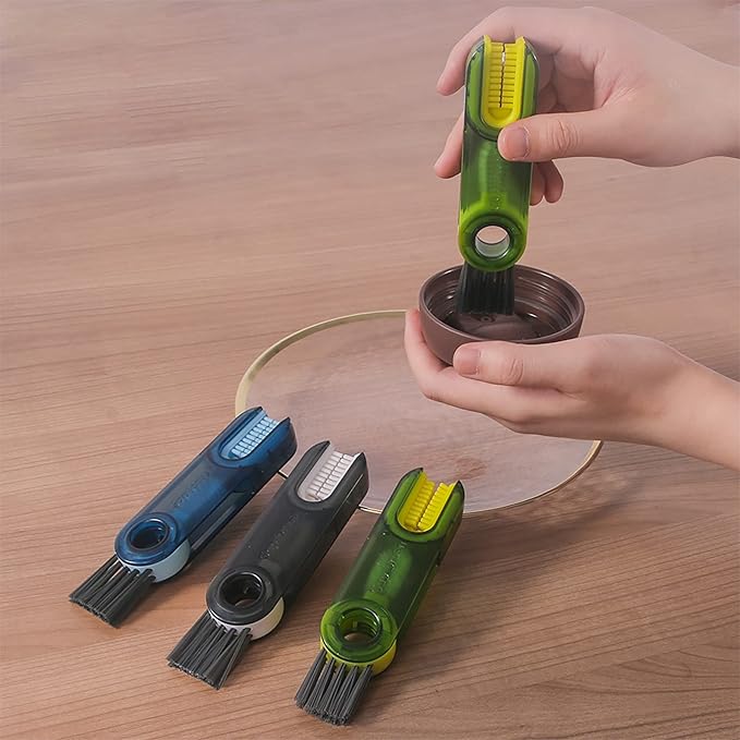 3 in 1 Cup Lid Gap Cleaning Brush Set, Multifunctional Insulation Bottle Cleaning Tools, Mutipurpose Tiny Silicone Cup Holder Cleaner, Home Kitchen Cleaning Tools (3Pcs Blue) - Image 7