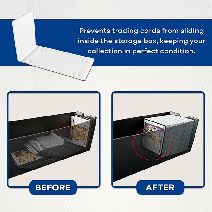 Trading Card Storage Box with 100 Dividers, Cardboard Collectors Cards Organizer Box for MTG Baseball Sports Collection (Black- 24 drawer) - Image 3