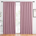 NICETOWN 2 Panels Blackout Curtains, Rod Pocket Thermal Insulated Drapes 84 inches Long, Easy-Care Modern Home Decoration Sunshades for Guest Room, Living Room, Office, 62 x 84 Inch, Rouge Pink by NICETOWN