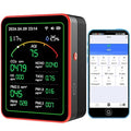 WiFi Air Quality Monitor,15-in-1 Smart Air Quality Tester with PM, CO2, CO, TVOC, HCHO, PM, AQI, Temperature & Humidity, Timer, Battery Powered, for Home & Office，Compatible Tuya/Smart Life App by RISOON