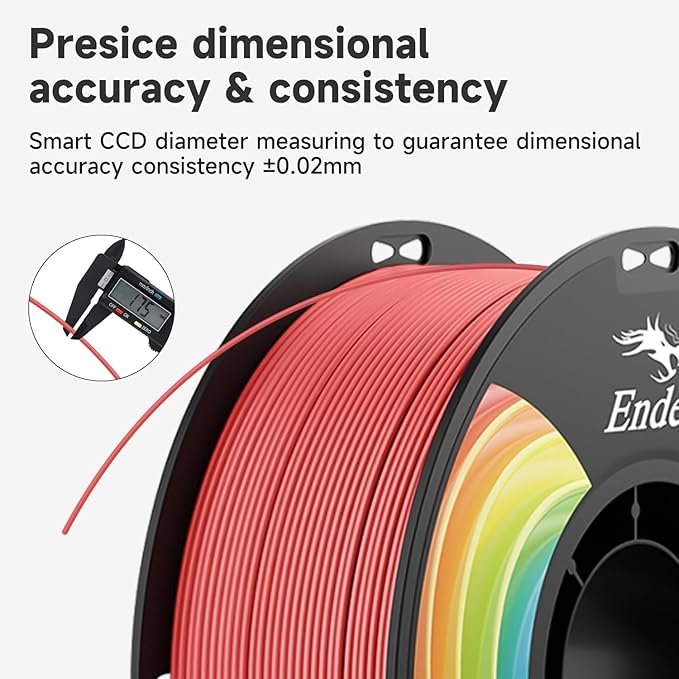 Official Creality PLA Filament Pro Red, 1.75mm 3D Printer Filament, Ender PLA + (Plus) Printing Filament, 1kg Spool (2.2lbs), Dimensional Accuracy ±0.02mm. Fit Most FDM Printers - Image 2