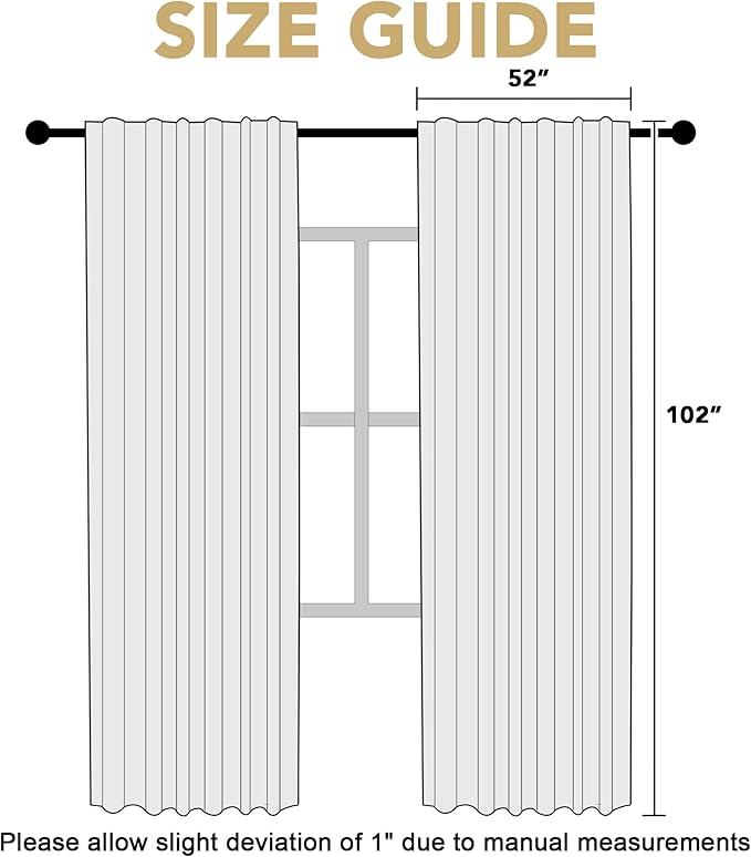 H.VERSAILTEX Back Tab Dark Green Curtains 102 Inch Long for Living Room, Rod Pocket Room Darkening Thermal Insulated Blackout Curtains, 52 x 102 Inch, Bronze Green, 2 Panels - Image 7
